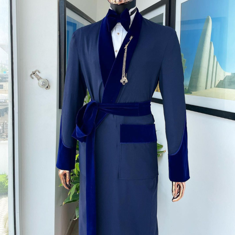 Men'S Formal Wear Belt - 맞춤형 로얄 블루 남성용 세트 롱