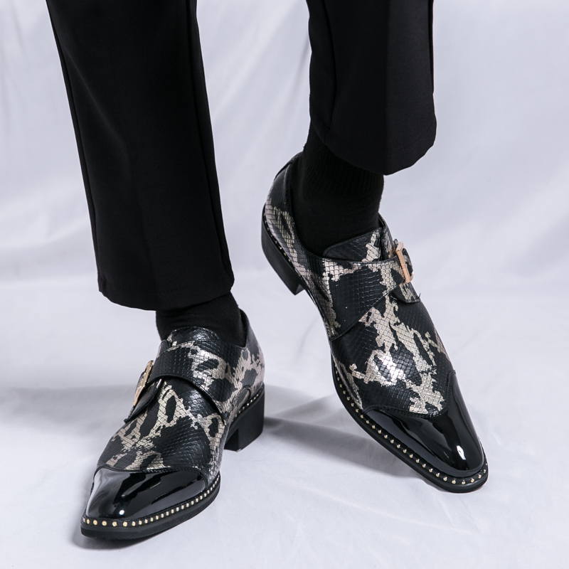 레트로 클래식 르푸 신발 남성 PU 블랙 그린 스플라이 - Men Formal Wear Brands 리뷰 및 가격