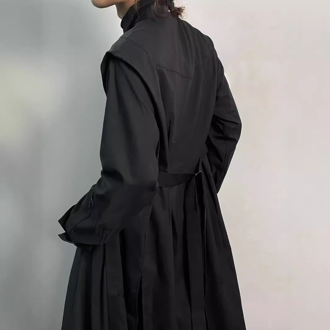 Y2K 고딕 트렌치코트 남성 다크 아카데미아 스트리트웨 - Men'S Formal Wear Belt 리뷰 및 가격
