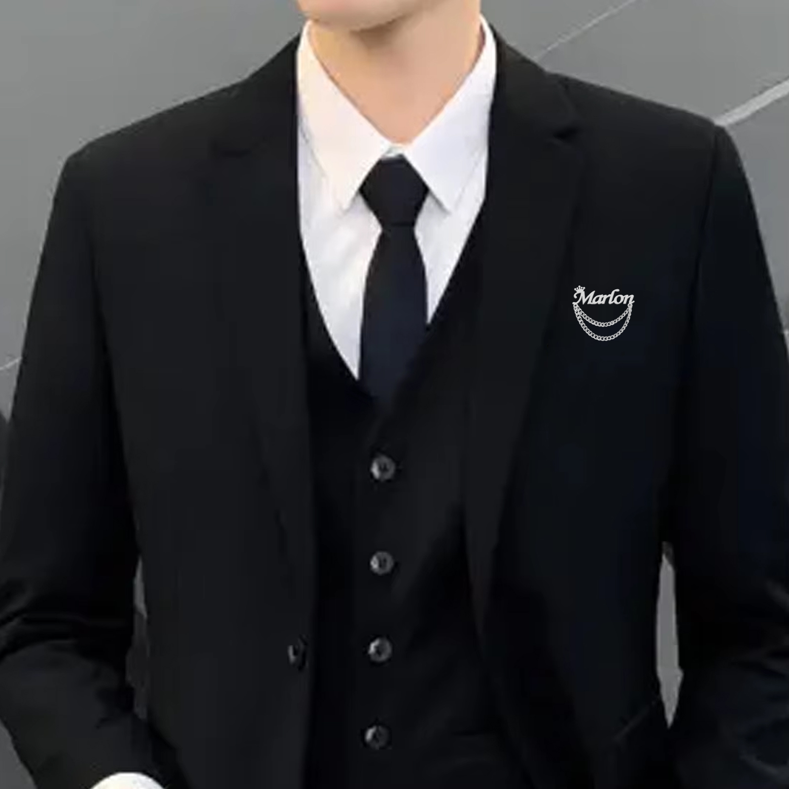 개인화된 이름 브로치 맞춤형 크라운 핀 스테인리스 스틸 - Tuxedo Lapel Pin 리뷰 및 가격