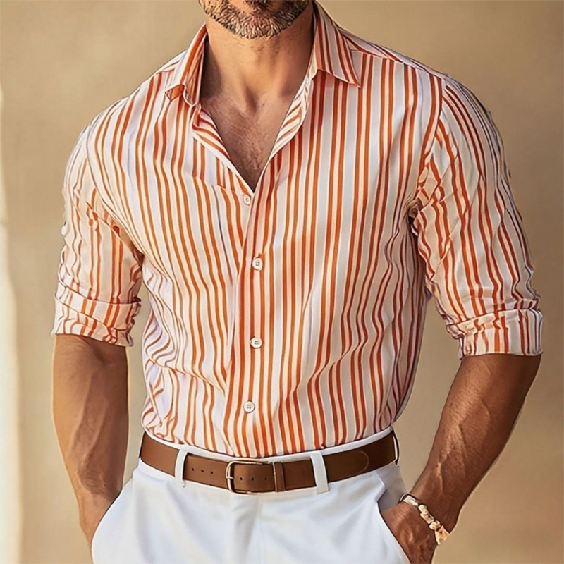 10가지 색상 남성 정장 라펠 버튼다운 스트라이프 칼라 - Large Men Formal Wear 리뷰 및 가격