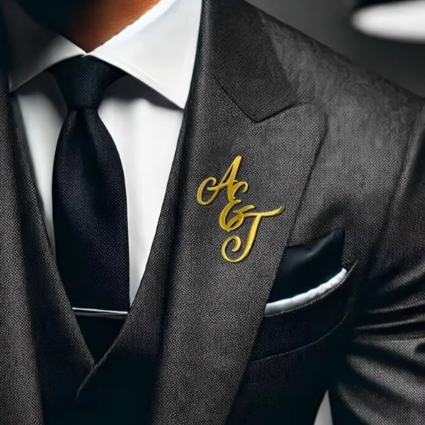맞춤 모노그램 이니셜 이름 스테인리스 스틸 옷깃 핀 개 - Tuxedo Lapel Pin 리뷰 및 가격