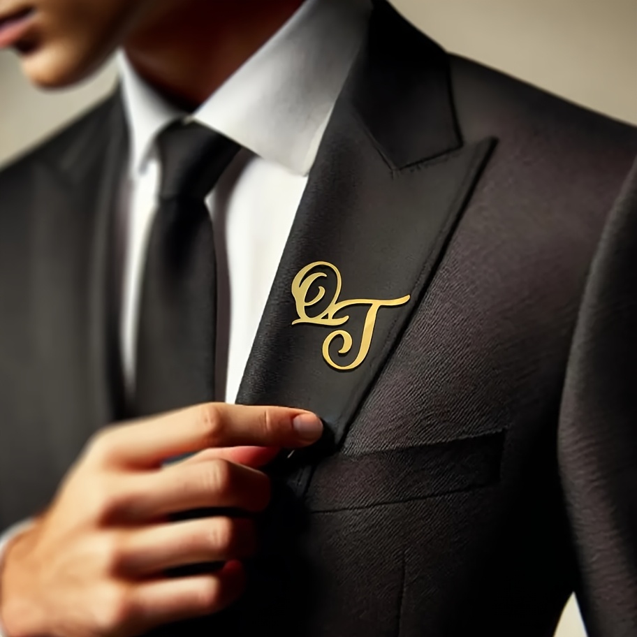 맞춤 모노그램 이니셜 이름 스테인리스 스틸 옷깃 핀 개 - Tuxedo Lapel Pin 리뷰 및 가격