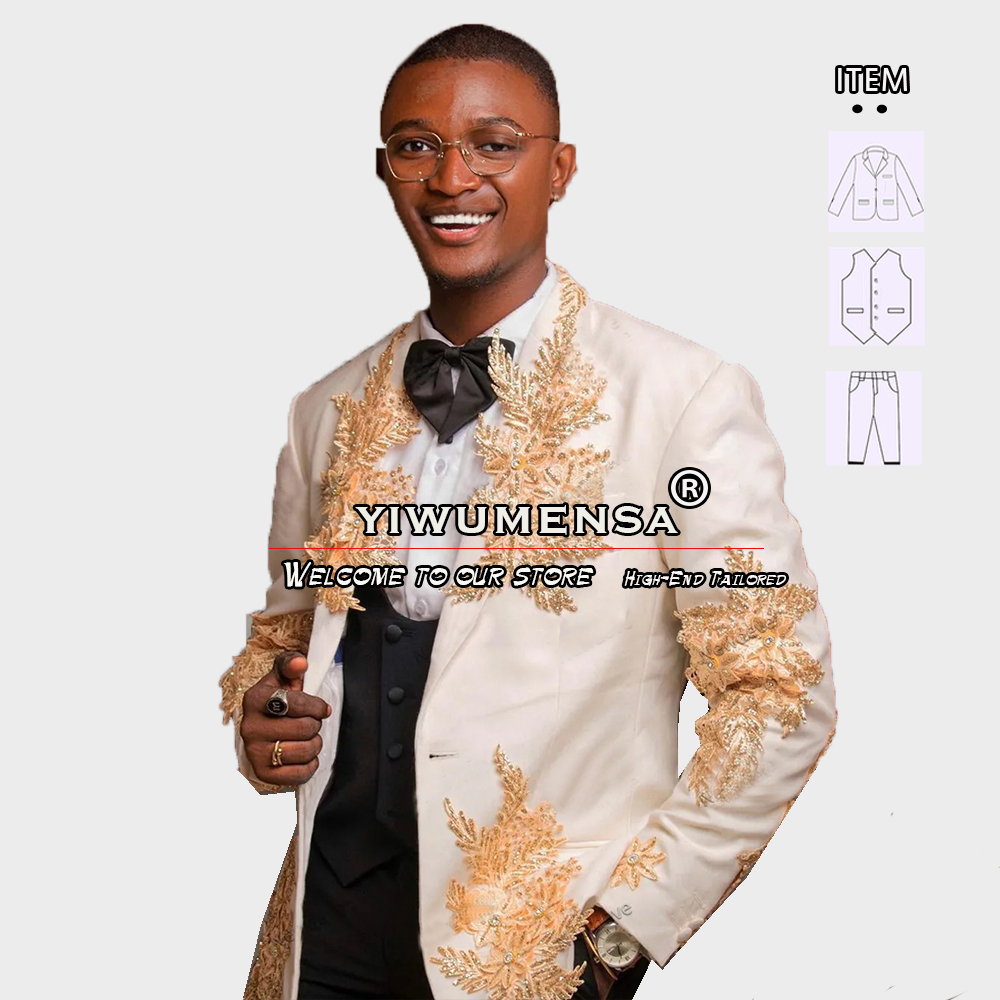 사용자 정의 3 조각 정장 남자 정장 신랑 착용 웨딩  - Men Formal Wear For Wedding 리뷰 및 가격