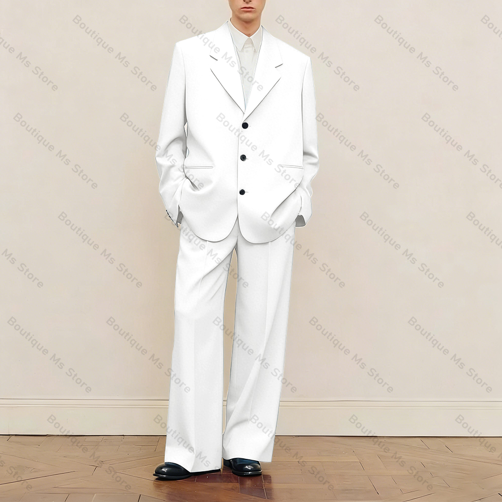 남성용 블랙 오버사이즈 수트 세트 싱글 브레스티드 패션 - Men Formal Wear For Wedding 리뷰 및 가격