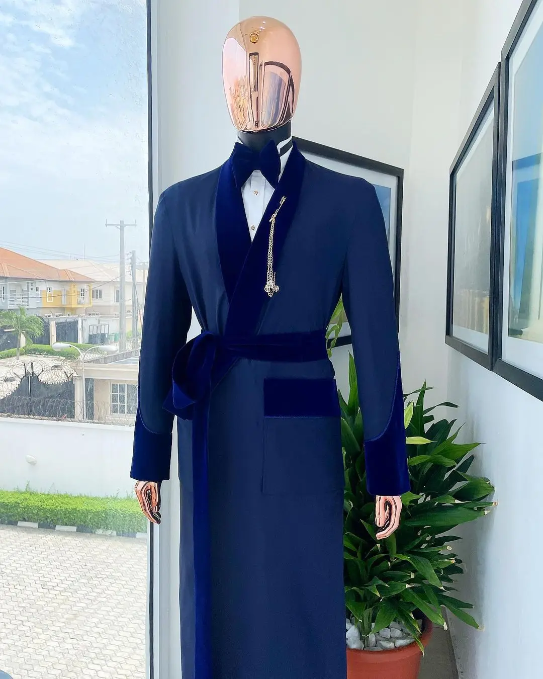 맞춤형 로얄 블루 남성용 세트 롱 재킷, 벨트 포함,  - Men'S Formal Wear Belt 리뷰 및 가격
